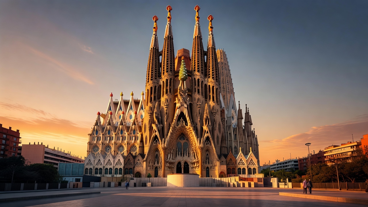 Sagrada Familia al atardecer